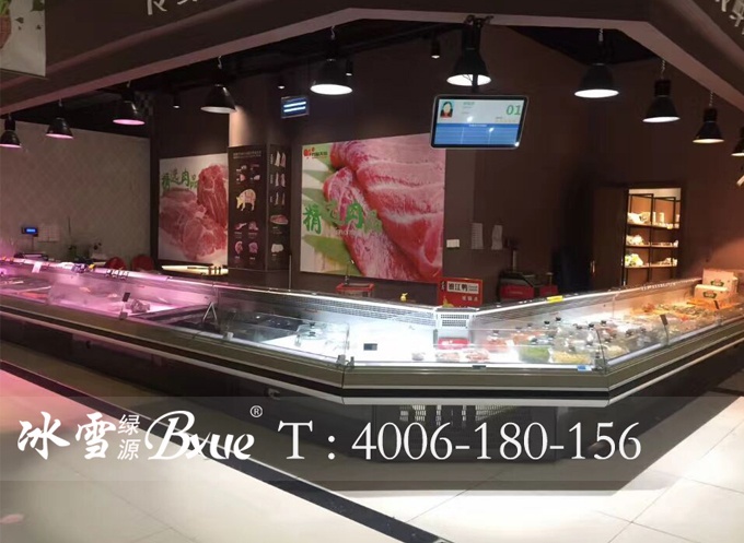 超市转角型风冷鲜肉柜