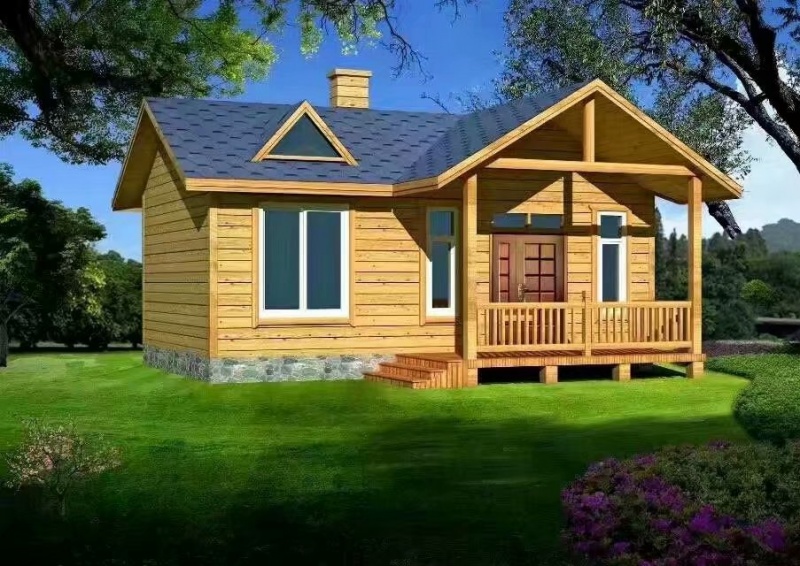 园林木屋效果图