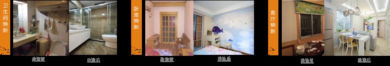 卫生间焕新、卧室焕新