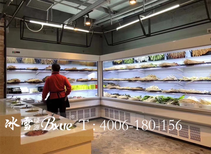 转角一体式串串展示柜