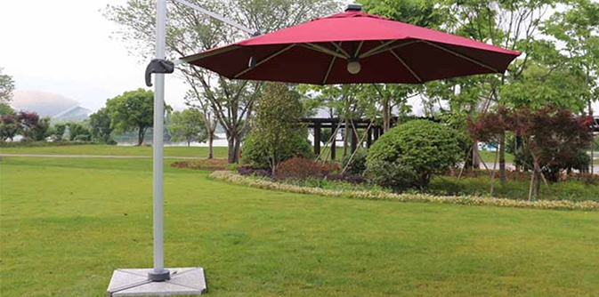 户外带灯罗马伞