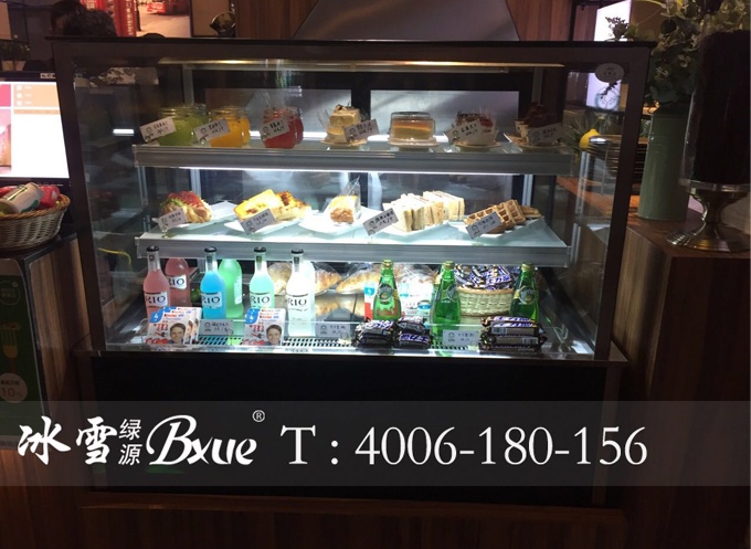 直角后开门蛋糕柜