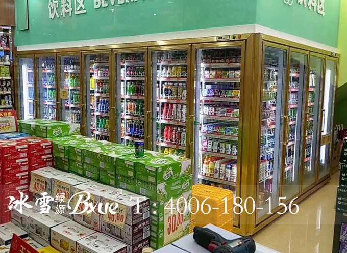 超市嵌入式多门饮料柜