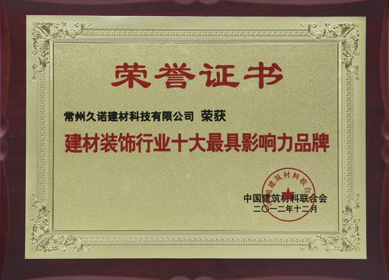 行业十大影响力品牌