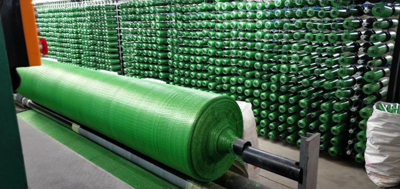 绿色盖土网生产车间