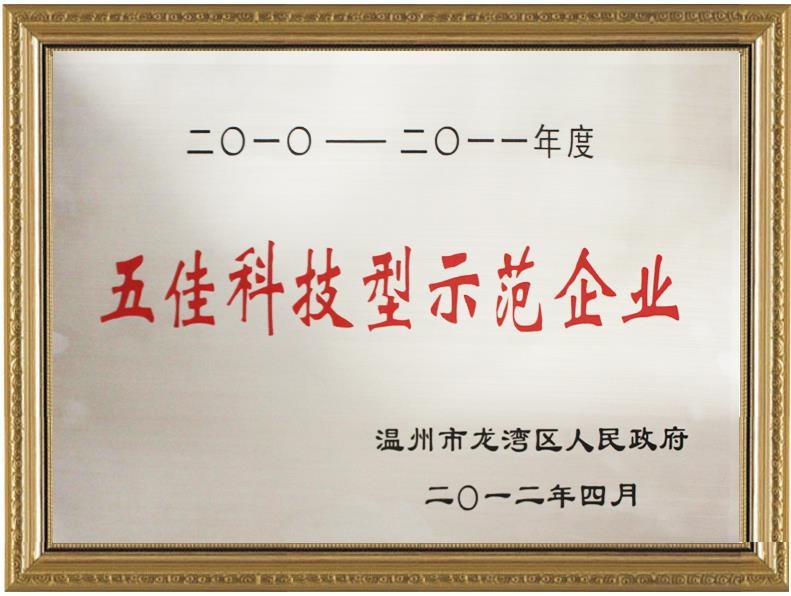 五佳科技型示范企业