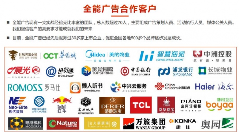 全能广告合作客户