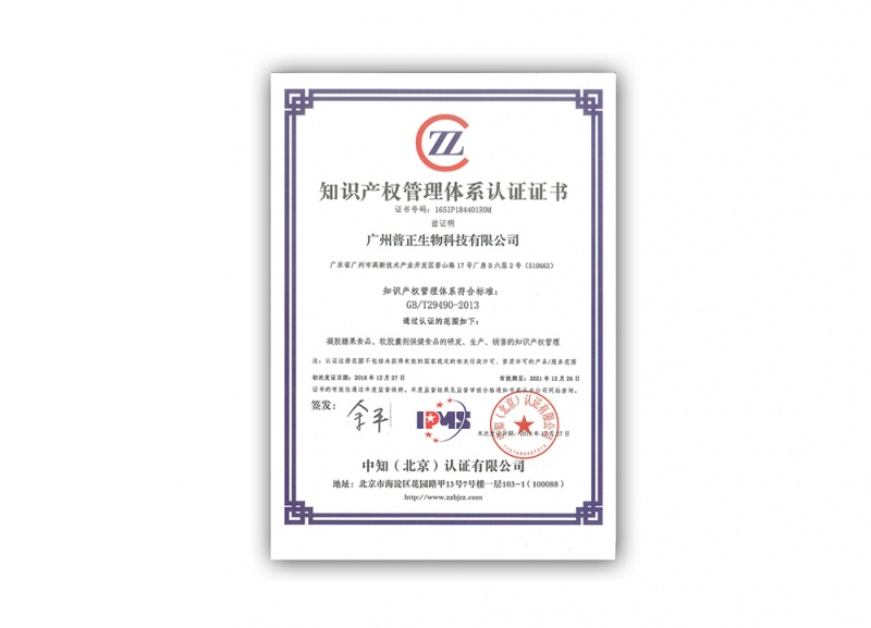 中国知识产权体系认证