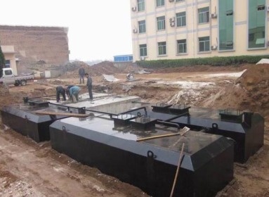 内蒙小区地埋式一体化污水处理设备现场