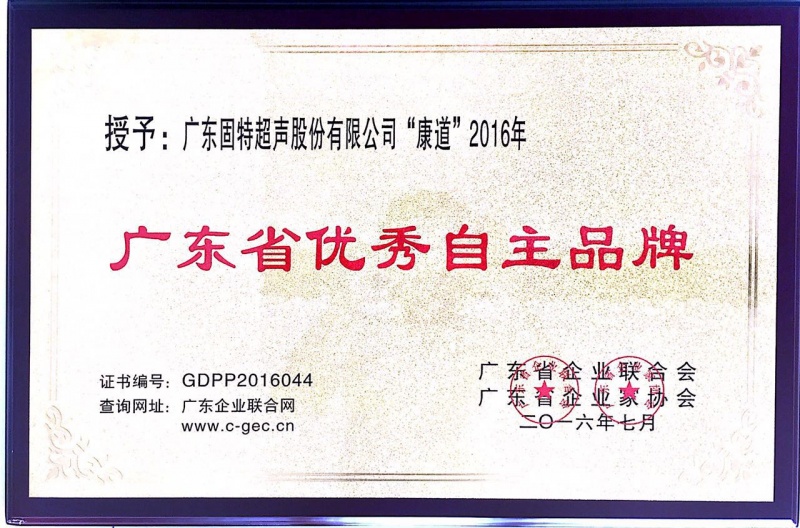广东省优秀自主品牌
