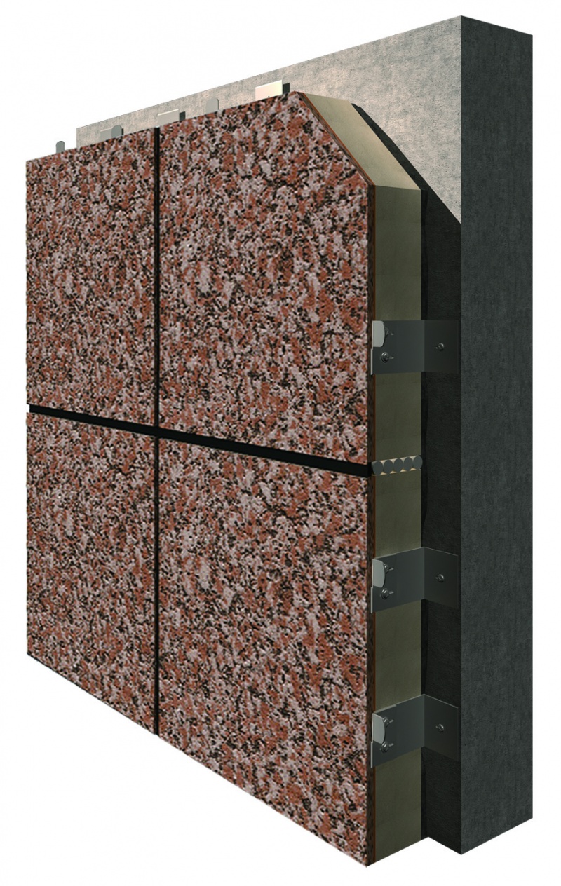 转印仿石保温装饰一体板1